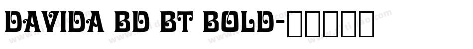 Davida Bd BT Bold字体转换